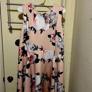 Calvin Klein Flower Print Maxi Dress